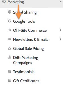 Google tools menu item