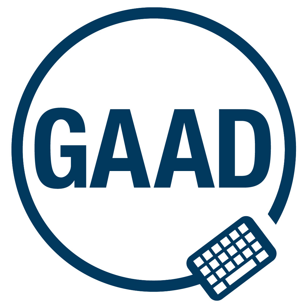 GAAD log in navy.