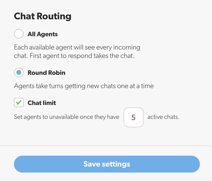 Chat limit