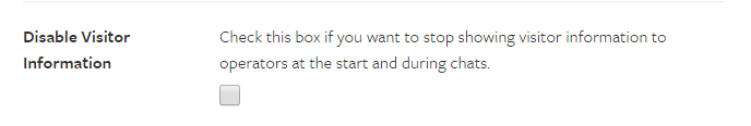 disable visitor information